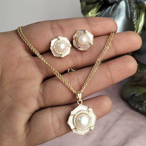 Ensemble de pendentifs en perles d'eau douce, ensemble de perles élégant, fabricant en gros - Product Image 5