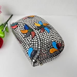 Bolso de Metal para mujer y niña, bolsos de Metal, bolso de mano de mosaico, pequeño bolso de mano de piedra de mosaico para mujer de Falak World Export - Product Image 5