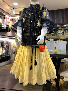 Dernières conceptions de robe de bébé en coton noir séquence haut et jupe avec sac fantaisie sac à main pour enfants - Product Image 2