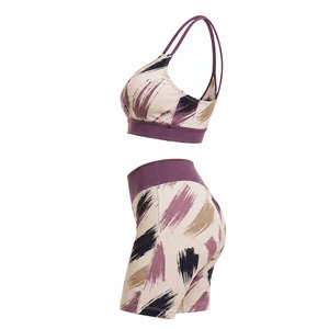 Conjunto Deportivo de Dos Piezas para Mujer, Diseño Acanalado sin Costuras, para Gimnasio, Fitness, Entrenamiento, Ropa Deportiva Elástica - Product Image 6