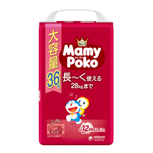 ผ้าอ้อมเด็กแบบกางเกงลายโดราเอมอน MamyPoko รุ่นใหม่ล่าสุดปี 2025 ไซส์ XXL – ผลิตในญี่ปุ่น ระบายอากาศได้ดี ใช้แล้วทิ้ง ป้องกันการรั่วซึมแบบ 3 มิติ น้ำหนัก 13-28 กก. - Product Image 1
