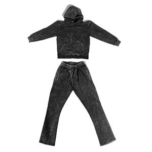 Women's Winter Warm Midweight 100% Cotton Fleece Breathable Eco-Friendly Printed Casual Reversible 2 1 <b>Track</b> <b>Jacket</b> Pants Sets - Product Image 1