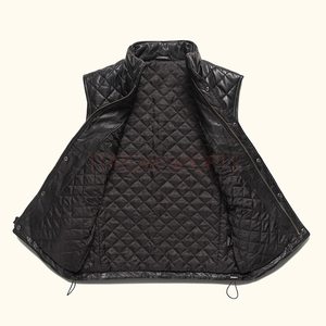 Chaleco de Cuero Negro Personalizado de Alta Calidad para Hombre, Tendencia 2026, Precio al por Mayor, Ropa de Invierno, Chalecos Térmicos de Moda - Product Image 3