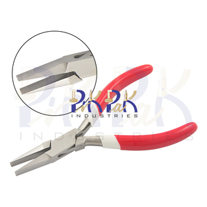 Pince à bec plat de 130mm avec mâchoires lisses Poignées en PVC Support OEM pour la fabrication de bijoux et l'artisanat de bricolage Sertissage et application de pêche - Product Image 1