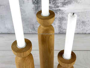 Bougeoir élégant en bois de manguier fait à la main pour la décoration intérieure moderne et l'utilisation de Noël - Product Image 2