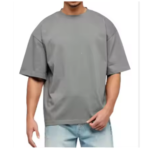 T-shirt Homme Personnalisé 2026 de Haute Qualité, Coupe Oversize à Épaules Tombantes, Respirant, 180 Grammes, Motif Uni Imprimé, Fabriqué au Bangladesh - Product Image 1