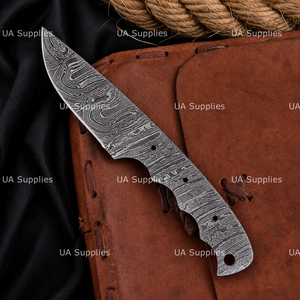 Kit de Fabricación de Cuchillos de Acero de Damasco Forjado a Mano de Alta Calidad, Hoja Entera, Punta Recta, para Caza al Aire Libre, Bushcraft, DIY, OEM - Product Image 5