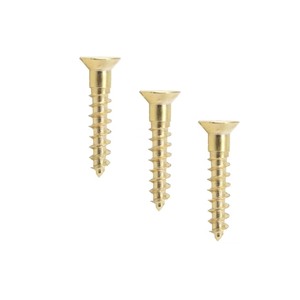 Vis en laiton massif pour bois, résistantes à la corrosion, à tête plate et ronde, pour meubles, armoires et projets de bricolage - Product Image 4
