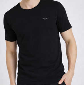 T-shirt en coton uni pour homme, coupe classique, léger, col rond, basique, personnalisable pour impression sur mesure, vente en gros OEM. - Product Image 1