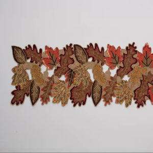 Camino de Mesa y Salvamantel Modernos Hechos a Mano con Cuentas, Diseño Floral Bordado Multicolor, Directo de Fábrica - Product Image 1