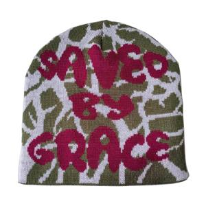 Gorro de Punto Jacquard Unisex, 100% Poliéster, con Patrón de Letras Bordadas, Ajustable, Sin Borde, para Uso Diario en Invierno - Product Image 2
