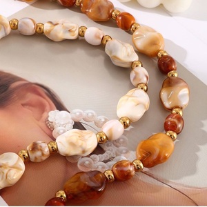 Collier pyramidal en résine fait main ILAHI, art populaire religieux féerique, audacieux et accrocheur, accessoire de bijouterie DIY pour les passionnés de mode moderne - Product Image 2