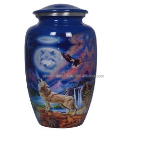 Urna de cremación de Metal con acabado de buena calidad para adultos para cenizas humanas, urna decorativa para cenizas de metal, urna funeraria para adultos - Product Image 2