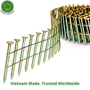 1-3/4" X 0.086 Industrial Grade Steel Coil Pallet <b>Nails</b> with Smooth Ring Shank Diamond Point 9000pcs/Pack Vietnam Factory Price - Product Image 4