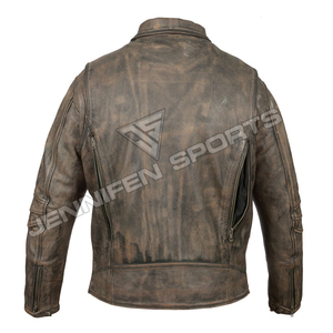 Chaquetas de Motociclista Personalizadas OEM de Alta Calidad, Ropa Original para Hombre, Chaquetas Ajustadas de Piel de Oveja Genuina - Product Image 4