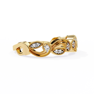 Anillos de Boda de Oro Sólido de 14K de Diseño Clásico con Diamantes Cultivados en Laboratorio HPHT, Color VVS VS DEF, para Uso Diario - Product Image 3