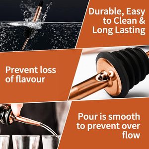 Top Quality Wholesale Stainless Steel Pourer Set Wine & Oil Pour Spout Fit on Any Bottle Perfect for Kitchen & Restaurant Use - Product Image 2