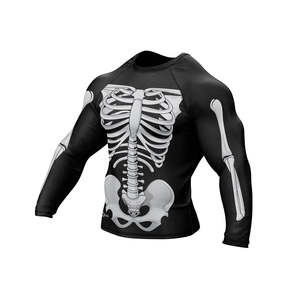 High Quality Men's Rush Guard Set MMA BJJ Grappling Anti-UV UPF50+ Polyester/Nylon Quick Dry Breathable Compression <b>Long</b> <b>Sleeve</b> - Product Image 2