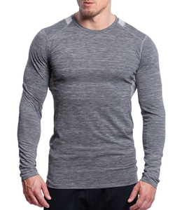 T-shirt de compression pour homme, manches courtes, tricoté, léger, respirant, séchage rapide, athlétique, pour la gym, entraînement, coupe classique - Product Image 1