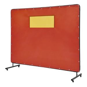Schermo per Saldatura Personalizzabile 6FT X 8FT, Tenda Ignifuga in Vinile per Saldatura con 4 Ruote Girevoli - Product Image 1