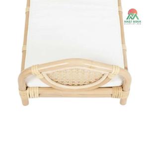 Lit bébé moderne en rotin et bambou tressé – Mobilier de maison ; lit avec rangement intégré pour appartements, hôtels, villas et chambres. - Product Image 2