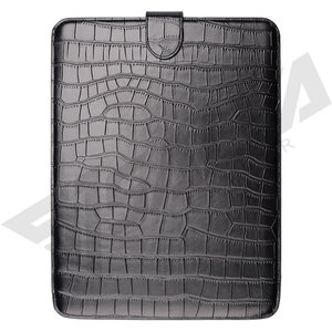 Funda Protectora de Piel Genuina de Lujo para Laptop, con Patrón Geométrico Negro, para MacBooks y Laptops - Product Image 4