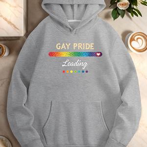 Sudaderas Casuales de Punto con Estampado del Orgullo Gay para Mujer, con Diseño de Barra de Progreso de Carga - Product Image 2
