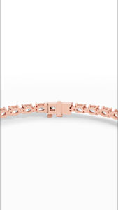 Bracelet tennis élégant en diamant de laboratoire taille ovale, or 10K, bijoux de luxe, fournisseur en gros - Product Image 2
