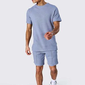Ensemble t-shirt et short pour homme, streetwear été, séchage rapide, respirant, polyester, décontracté, sport, logo personnalisé imprimé, deux pièces - Product Image 4
