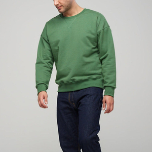Sudadera Lisa de Cuello Redondo al por Mayor, de Manga Larga, de Algodón, con Logotipo Personalizado, Bordada, Oversize, para Hombre - Product Image 2
