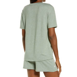 ChicDesign Women Modern Style <b>Twin</b> <b>Set</b> Top And Shorts Casual Outfit Casual Two Piece Outfit Top And Shorts Cheap Rate For Bulk - Product Image 2