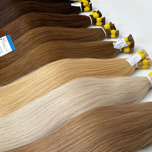 Wholesale Top Quality Double Drawn Raw Blonde Human Hair Bulk Unprocessed Virgin Hair <b>Braiding</b> <b>Extensions</b> - Product Image 3