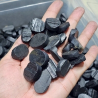 Lot de cabochons en tourmaline noire naturelle Druzy, pierres précieuses Druzy pour la création, taille libre, vente en gros