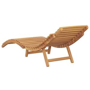 Chaise longue en teck massif 77,95 x 21,65 x 23,03 pouces, couleur marron - Product Image 6