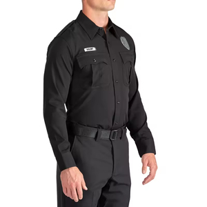 Uniforme de Guardia de Seguridad Personalizado al por Mayor, Conjunto de Ropa de Trabajo de Poliéster de Manga Larga con Pantalones Cargo, Diseño de Uniformes de Guardia para Invierno - Product Image 1