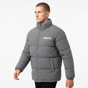 Veste matelassée d'hiver décontractée pour homme, col montant, fermeture éclair, coupe-vent, isolée, coupe classique, pour l'extérieur par temps froid - Product Image 4