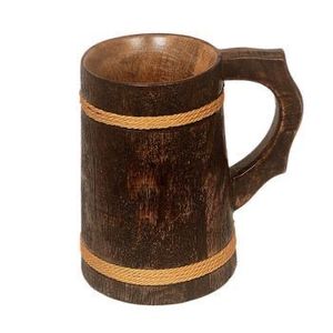Jarra vikinga de madera con banda de acero - Product Image 4