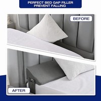 Coussin de tête de lit triangulaire sur mesure - Housse amovible en tissu polyester avec grande poche, respirant, soutien dorsal