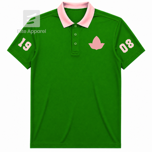 Custom Alpha Kapa Alpha Sorority Breathable <b>Polo</b> <b>Shirt</b> with Embroidered Logo Front green <b>pink</b> casual short Sleeve for Female - Product Image 1