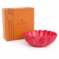 Bol à fruits en résine fait main de luxe, diamètre 12 pouces, style moderne et antique, pour table à manger, vaisselle décorative, hôtel Belladec