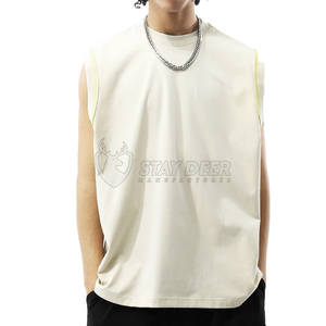 เสื้อกล้ามแขนกุดผ้าฝ้ายสำหรับผู้ชายฤดูร้อนลำลองเสื้อกล้ามออกกำลังกายระบายอากาศได้น้ำหนักเบาเสื้อกล้ามสีทึบสำหรับสวมใส่ทุกวัน - Product Image 6