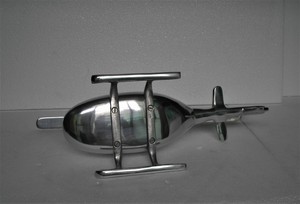 Modèle d'hélicoptère en aluminium coulé, figurine décorative de luxe pour bureau, sculpture d'avion en métal pour la maison ou le bureau - Product Image 5
