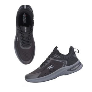 Black Lace Up Runners <b>for</b> <b>Men</b> Low Ankle Athletic Footwear Breathable Sports Sneakers Flexible Sole <b>for</b> Fitness and Jogging - Product Image 3