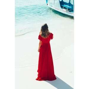 Elegancia: Nuestra Impresionante Colección de Vestidos Boho Diseñados para Almas Libres, Vestido Maxi Casual Rojo de Verano 100% Hecho a Mano - Product Image 5