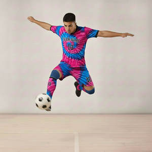 Conjuntos de Camisetas y Pantalones Cortos de Fútbol con Diseño Personalizado e Impresión Digital, Uniformes de Fútbol para Hombre 100% Poliéster, Nombre del Equipo Bordado, Antibacteriano - Product Image 2