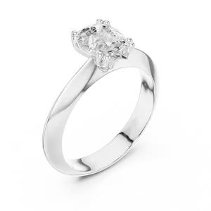 Bague de fiançailles solitaire en or sur mesure avec diamant de laboratoire taille poire 1,5 carat, sertie six griffes, monture haute, design nuptial - Product Image 6