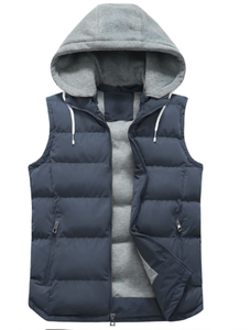 Chaleco Acolchado con Capucha para Hombre, Cálido, Impermeable, Transpirable, con Cierre de Cremallera, Ropa de Abrigo para Invierno - Product Image 6