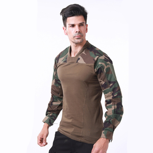 Camiseta de Camuflaje de Poliéster y Algodón de 250 GSM, Resistente, Transpirable, para Uso Táctico y Casual al Aire Libre, Venta al Por Mayor OEM - Product Image 3