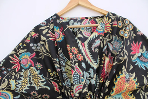 Vestido Kaftán Informal de Verano con Estampado Floral Tropical, sin Mangas, de Algodón, para Mujer, Ropa de Playa, Estilo Asia Pacífico - Product Image 4