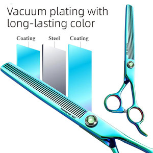 Tijeras de Entresacar Ergonómicas para Corte de Cabello, con Esmeralda Simulada, Duraderas, Afiladas, de 7 Pulgadas, Tecnología de Plasma Verde, Multifunción - Product Image 6
